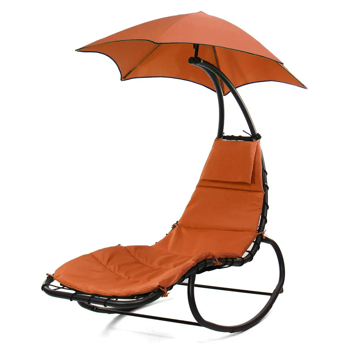 Outdoor Hanging Curved Steel Chaise Lounge Chair Swing with Built-In Pillow and Removable Canopy swing chair
Outdoor Hanging Curved Steel Chaise Lounge Chair Swing with Built-In Pillow and Removable Canopy swing chair