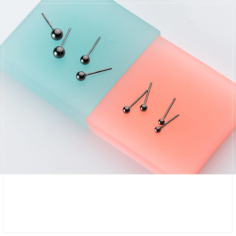 100% 925 Sterling Silver Small Round Solid Ball Stud Earrings for Women Fashion Mens Black Color Earings Christmas Gifts Jewelry
100% 925 Sterling Silver Small Round Solid Ball Stud Earrings for Women Fashion Mens Black Color Earings Christmas Gifts Jewelry