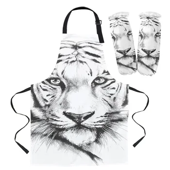 White Tiger Animal Tiger Head Apron Kitchen Household Cleaning Pinafore Home Cooking Apron Kitchen Aprons for Woman 
White Tiger Animal Tiger Head Apron Kitchen Household Cleaning Pinafore Home Cooking Apron Kitchen Aprons for Woman