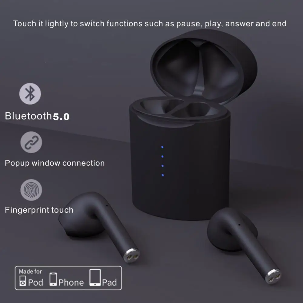 K80 TWS wireless Headphones Waterproof earbuds fingerprint touch goophone Frosted stereo Bluetooth earphones For Xiaomi iPhone
K80 TWS wireless Headphones Waterproof earbuds fingerprint touch goophone Frosted stereo Bluetooth earphones For Xiaomi iPhone