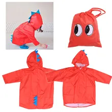 Dinosaur Shaped Waterproof Raincoat For Kids Children Hooded Raincoats Rain Jacket For Girls Boys Rain Coat For Kids Rain Coats(China)