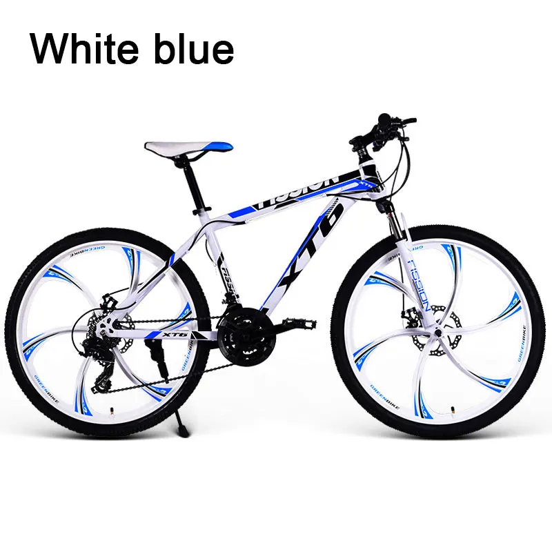 Perfect Bicycle Six Knife One Round Mountain Bike Adult Male and Female Students Racing Double Disc Brakes Off Road Shocking Bicycle 7