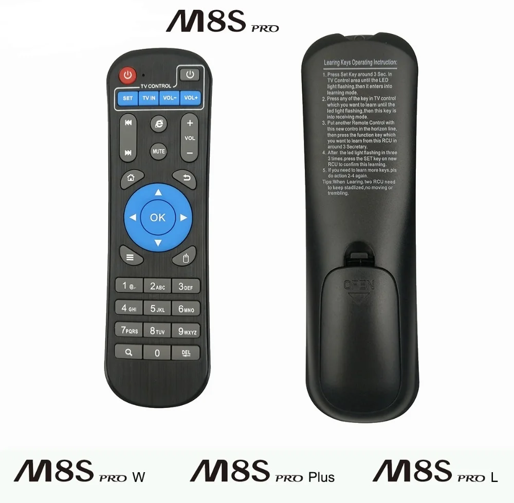 IR Remote Control Replacement For Android TV Box M8S Pro W M8S Pro L M8S Pro Plus BB2 KM8 Remote Controller Accessories
IR Remote Control Replacement For Android TV Box M8S Pro W M8S Pro L M8S Pro Plus BB2 KM8 Remote Controller Accessories