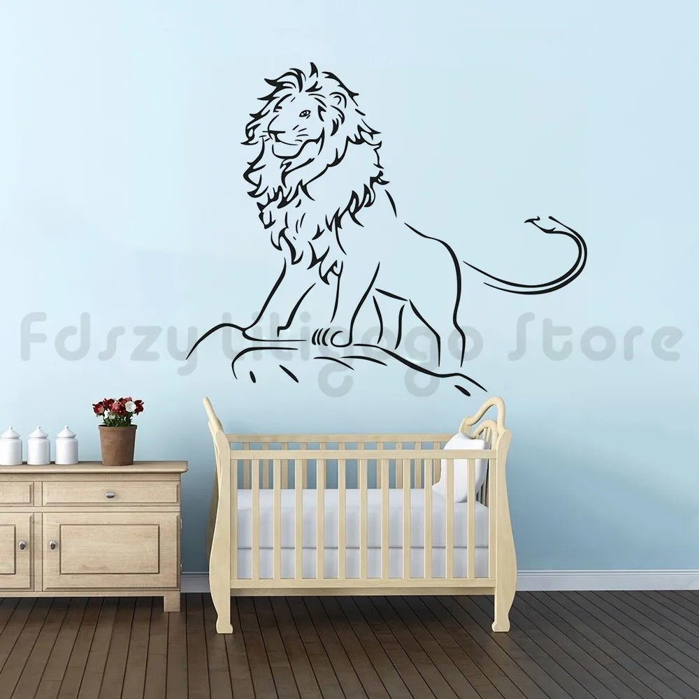 Lion King Wall Decal Kids Boys Room Decor of The Jungle Art Mural Removable Forest Animal Vinyl StickersQ404 | Дом и сад