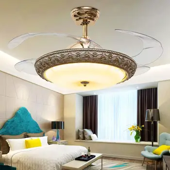 42 Inch Invisible European Ceiling Fans with LED Light and Remote, Indoor Ceiling Light with 4 Retractable ABS Blades Fans
42 Inch Invisible European Ceiling Fans with LED Light and Remote, Indoor Ceiling Light with 4 Retractable ABS Blades Fans