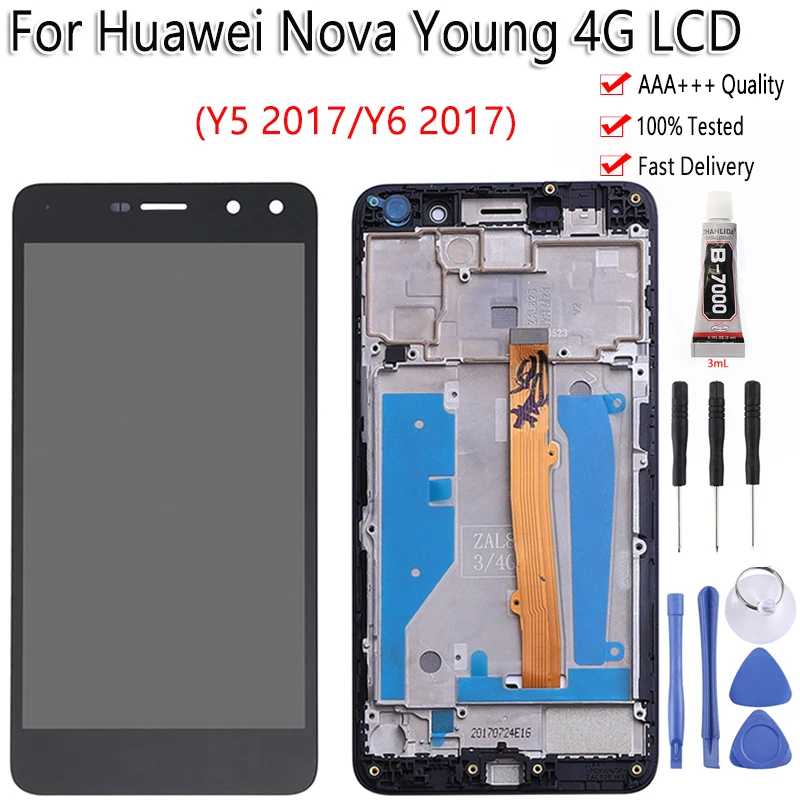 5.0inch For Huawei Nova Young 4G Y5 2017 Y6 2017 MYA L11 L41 lcd Display Touch Screen Digitizer Assembly With Frame Free Tools
5.0inch For Huawei Nova Young 4G Y5 2017 Y6 2017 MYA L11 L41 lcd Display Touch Screen Digitizer Assembly With Frame Free Tools