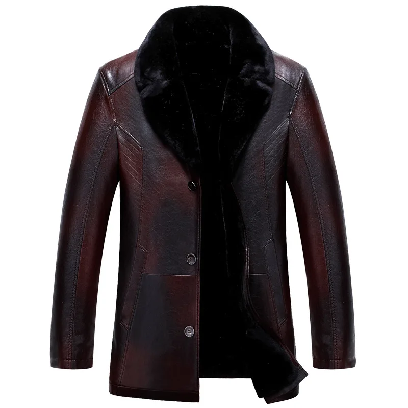 New Winter Leather Jacket Men British Style Fur Coat Single Breasted Thick Men Leather Jackets Casual Trench Coat Oversize 5XL
New Winter Leather Jacket Men British Style Fur Coat Single Breasted Thick Men Leather Jackets Casual Trench Coat Oversize 5XL