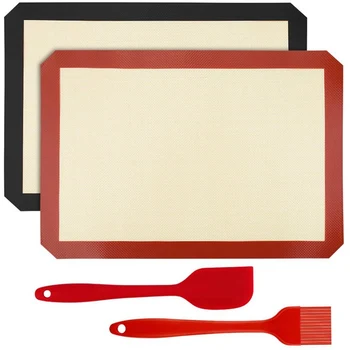 Silicone Baking Mat,2Pcs Non-Slip Reusable Heat Resistant Baking Tray,Baking Sheet Liners with Pastry Brush and Spatula
Silicone Baking Mat,2Pcs Non-Slip Reusable Heat Resistant Baking Tray,Baking Sheet Liners with Pastry Brush and Spatula