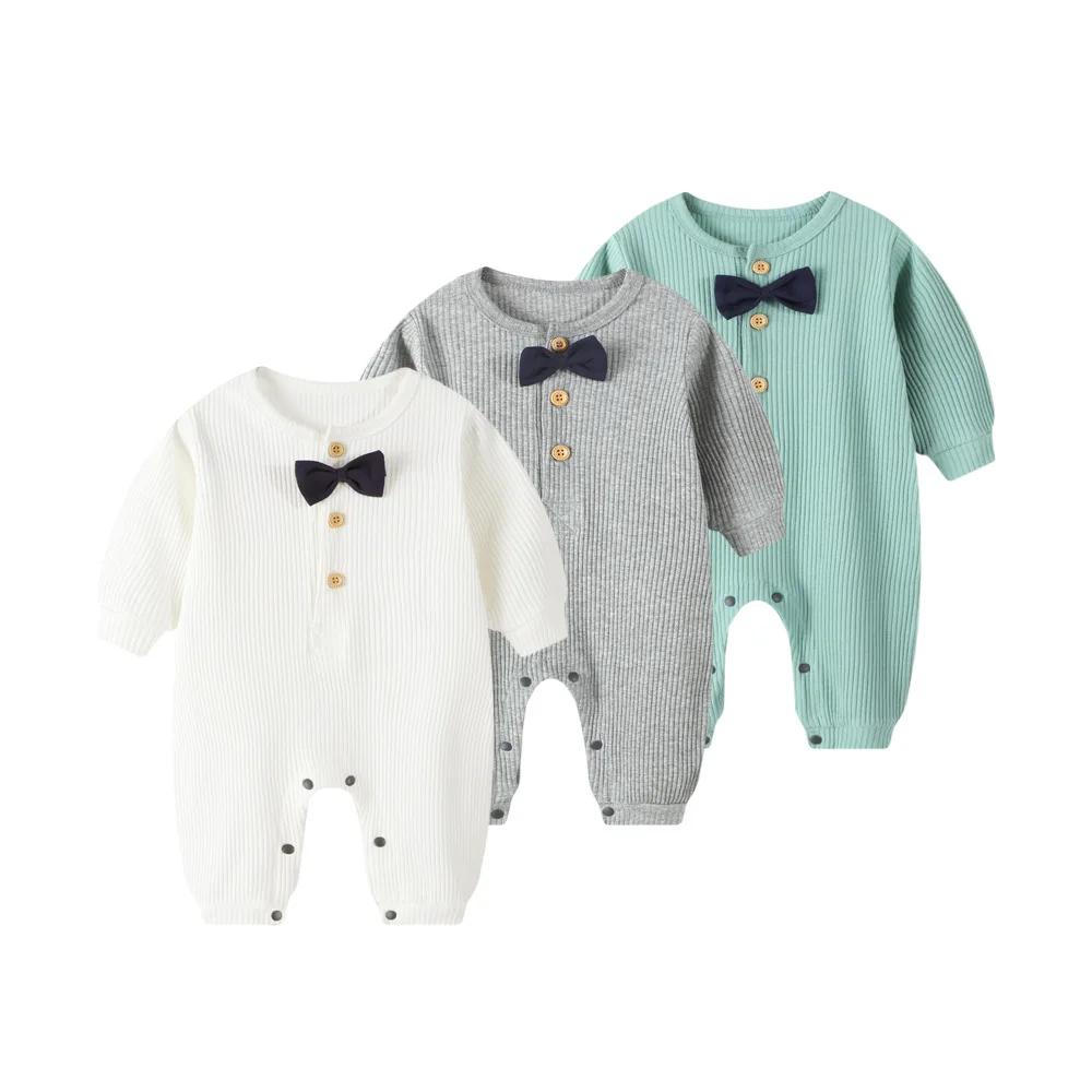 Autumn Newborn Baby Organic Cotton Romper Long Sleeve Solid Costume For Baby Girls And Boys Gentleman Thin Style Jumpsuits 
Autumn Newborn Baby Organic Cotton Romper Long Sleeve Solid Costume For Baby Girls And Boys Gentleman Thin Style Jumpsuits