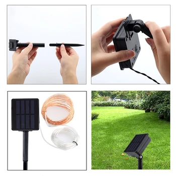 New year christmas Outdoor Waterproof LED Solar Energy Copper Wire Light String 5M 10M 15M 20M Festival Decorative Light 
New year christmas Outdoor Waterproof LED Solar Energy Copper Wire Light String 5M 10M 15M 20M Festival Decorative Light