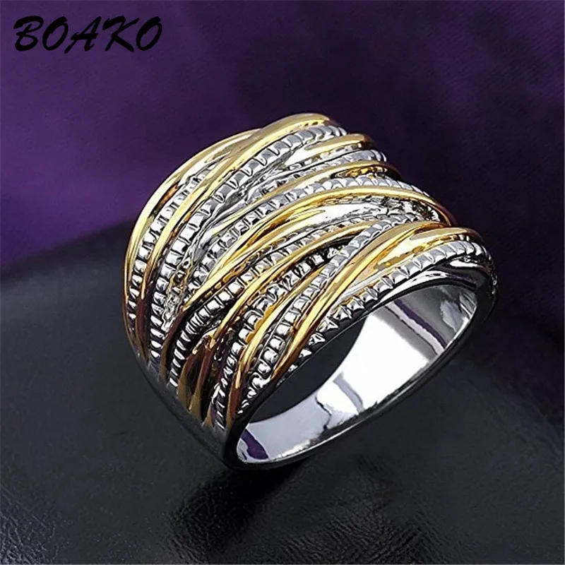 BOAKO Exquisite AAA Zircon Wedding Rings for Women Gift Stainless Steel Big Ring Gold Silver Finger Jewelry Geometric Cross Ring
BOAKO Exquisite AAA Zircon Wedding Rings for Women Gift Stainless Steel Big Ring Gold Silver Finger Jewelry Geometric Cross Ring