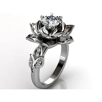 Korean Style Female Crystal Rose Flower Ring Silver Color Wedding Finger Ring Promise Love Engagement Rings For Women
Korean Style Female Crystal Rose Flower Ring Silver Color Wedding Finger Ring Promise Love Engagement Rings For Women