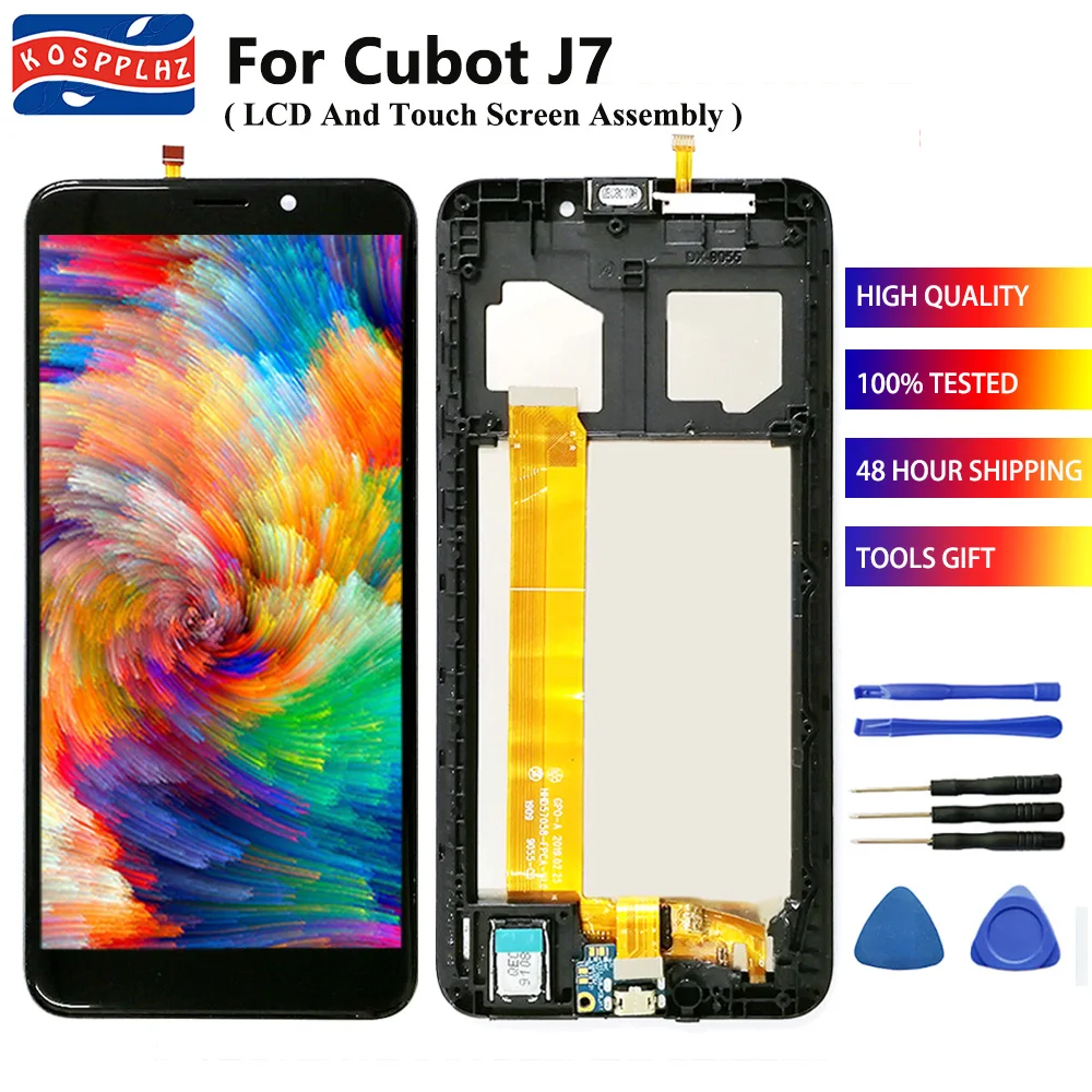5.7" For Cubot J7 LCD Display +720x1440 Touch Screen Sensor Assembly+ Frame Replacement High Quality Phone Repair Part | Мобильные