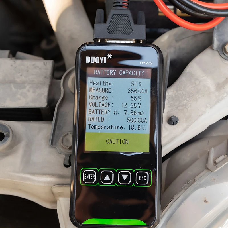 Фото DY222 Car Battery Tester 12V 24V Digital Automotive Diagnostic Health Analyzer 2000CCA Cranking Charging System Test Tool | Инструменты