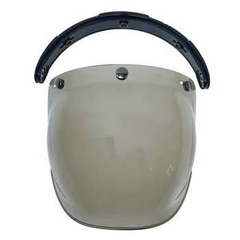 Motorcycle Helmet Vintage Flip Up Dustproof Open Face Bubble Visor Scratch Resistant With Bracket Riding Windshield 3 Snap 
Motorcycle Helmet Vintage Flip Up Dustproof Open Face Bubble Visor Scratch Resistant With Bracket Riding Windshield 3 Snap