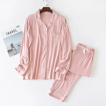 Modal Confinement Clothing Postpartum Maternity Pajamas for Spring and Autumn Modal Maternity Breastfeeding Set Woman Clothes
Modal Confinement Clothing Postpartum Maternity Pajamas for Spring and Autumn Modal Maternity Breastfeeding Set Woman Clothes