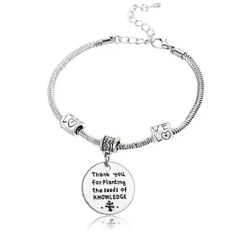 12PC Thank You For Planting The Seeds Of Knowledge Tree Bracelets Round Pendant Love Bead Chain Bangles Teacher's Day Thanksgiving Gifts Jewelry
12PC Thank You For Planting The Seeds Of Knowledge Tree Bracelets Round Pendant Love Bead Chain Bangles Teacher's Day Thanksgiving Gifts Jewelry