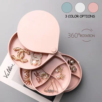 Jewelry Boxs Creative 4 Layers Rotatable Plastic Jewelry Container Case Earrings Ring Box Multi-Function Jewelry Storage Box
Jewelry Boxs Creative 4 Layers Rotatable Plastic Jewelry Container Case Earrings Ring Box Multi-Function Jewelry Storage Box