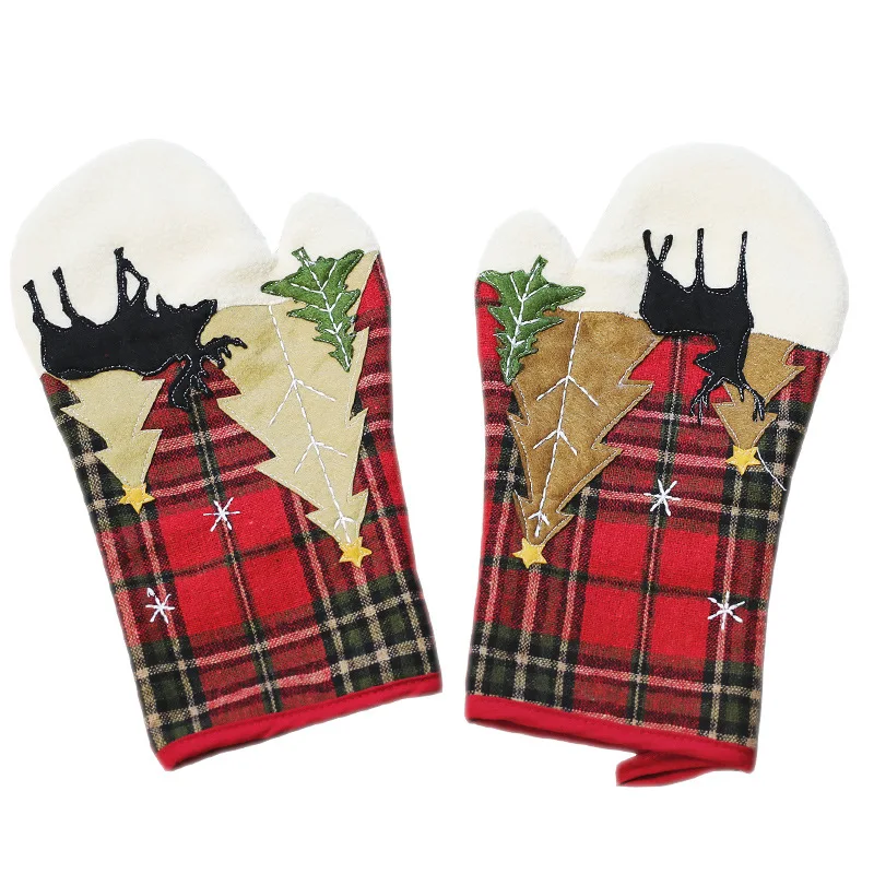 Christmas Flower Plaid Gloves Microwave Heat-resistant Non-slip Gloves Kitchen Cooking Household Oven Insulation Gloves
Christmas Flower Plaid Gloves Microwave Heat-resistant Non-slip Gloves Kitchen Cooking Household Oven Insulation Gloves