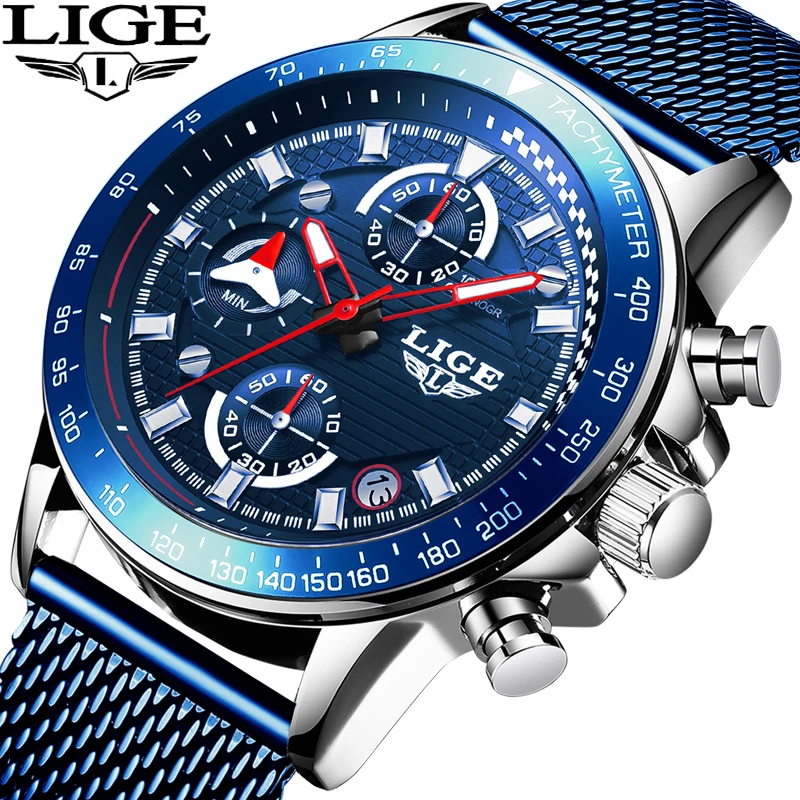 Reloj Hombre 2019 мужские часы модные спортивные синие кварцевые топ брендовые