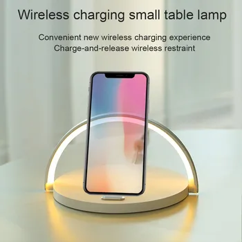 

Newly LED Desk Lamp with Qi Fast Wireless Charger USB Chargeable Table Bedside Light Portable BN99