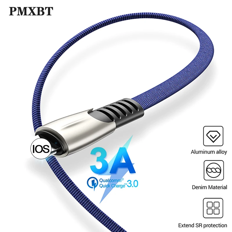 USB Cable For iPhone X 8 7 Charging Charger Micro USB Type C Cable For Samsung S9 Android Mobile Phone Cables USBC Data Cord 3M
USB Cable For iPhone X 8 7 Charging Charger Micro USB Type C Cable For Samsung S9 Android Mobile Phone Cables USBC Data Cord 3M