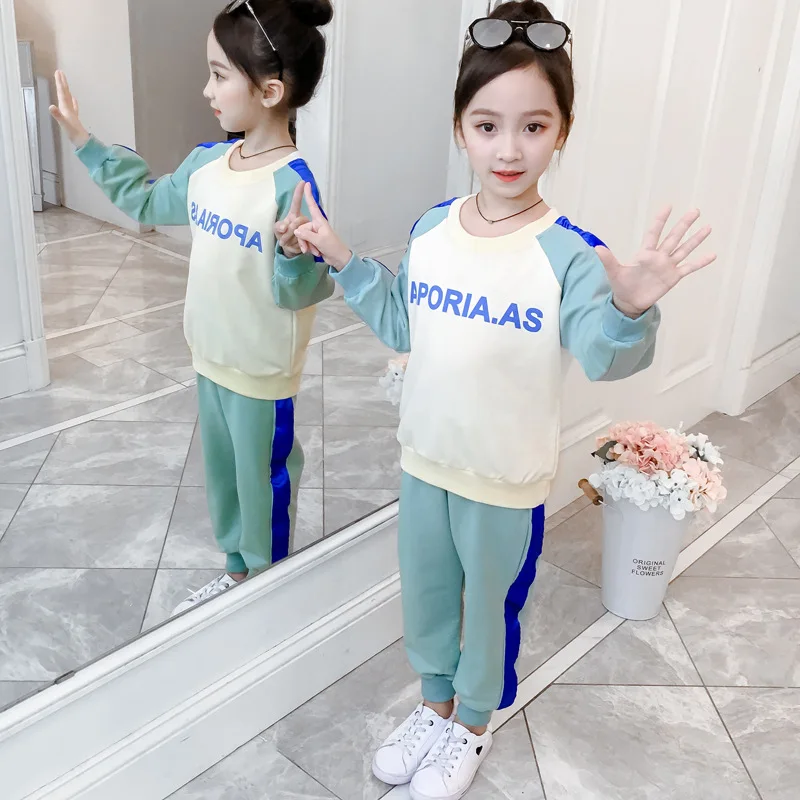 Kids Girl Spring Fall Clothing Set 2pcs 2021 New Children Korean School Uniform Campus Outfits Letter Sweatershirt + Pants Suit
Kids Girl Spring Fall Clothing Set 2pcs 2021 New Children Korean School Uniform Campus Outfits Letter Sweatershirt + Pants Suit