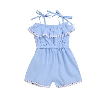 Summer Girls Jumpsuit Toddler Baby Girls Sleeveless Ruffles Solid Print Tassels Jumpsuit Children Kids Beach Sling Romper
Summer Girls Jumpsuit Toddler Baby Girls Sleeveless Ruffles Solid Print Tassels Jumpsuit Children Kids Beach Sling Romper