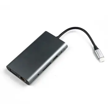 10 in 1 Type-C to Network Card Multi-function High-definition Hub USB HUB Can Cool Notebook Docking Station 
10 in 1 Type-C to Network Card Multi-function High-definition Hub USB HUB Can Cool Notebook Docking Station