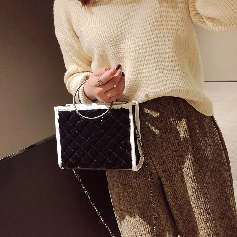 Bag Women's 2019 New Style Circular Ring Hand-Style Furry Rhombus Spiraea Versatile Chain Shoulder Small Square
Bag Women's 2019 New Style Circular Ring Hand-Style Furry Rhombus Spiraea Versatile Chain Shoulder Small Square