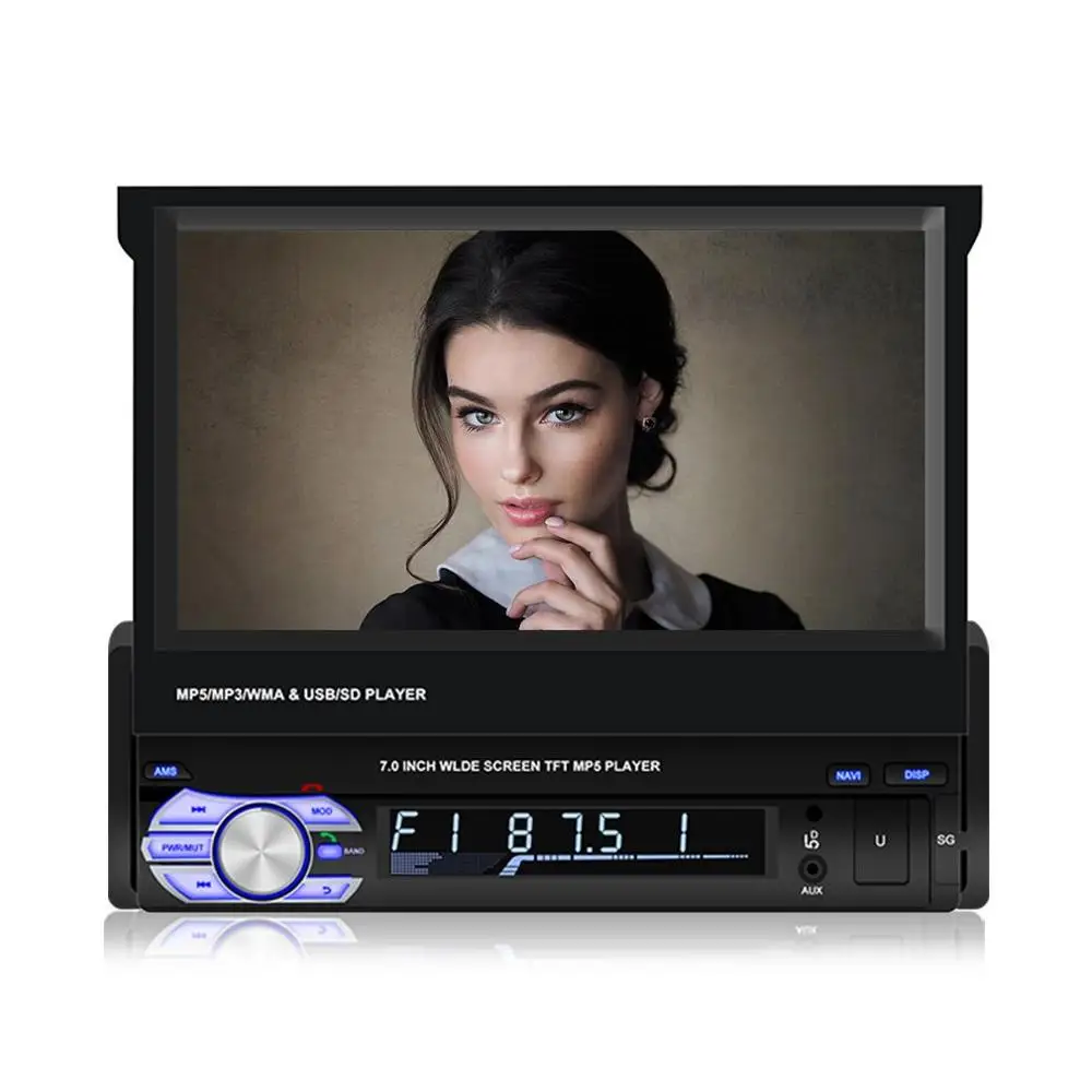 7 Inch Touch Screen Car Telescopic MP5 Player Car MP4 Radio Reversing All-in-One Machine Smart Car Navigator
7 Inch Touch Screen Car Telescopic MP5 Player Car MP4 Radio Reversing All-in-One Machine Smart Car Navigator