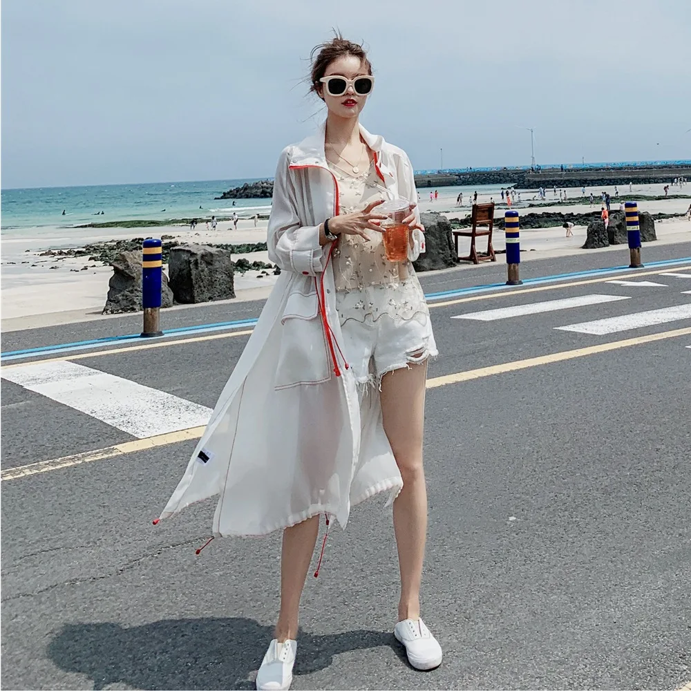 Photo Shoot 2019 Summer And Autumn Joint Contrast Color Thin Trench Coat Retro Drawstring Waist Hugging Lace-up Long Coat
Photo Shoot 2019 Summer And Autumn Joint Contrast Color Thin Trench Coat Retro Drawstring Waist Hugging Lace-up Long Coat