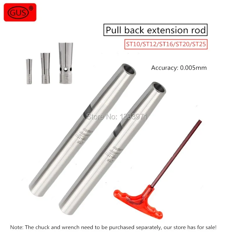 GUS 1SET slim collet chuck ST12 SDC6 120L ST12-DC6-150 ST16 DC6 ST20 DC8 pull back extension adapter toolholder post pull
GUS 1SET slim collet chuck ST12 SDC6 120L ST12-DC6-150 ST16 DC6 ST20 DC8 pull back extension adapter toolholder post pull
