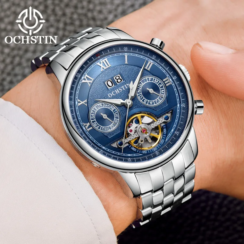 Часы мужские механические с автоподзаводом и ремешком из нержавеющей стали
Часы мужские механические с автоподзаводом и ремешком из нержавеющей стали