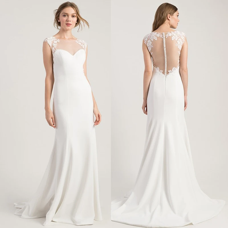 New Arrival White Lace Wedding Dresses Long Mermaid O Neck Court Trian Backless Bridal Wedding Party Dresses 2019 Bridal Gowns
New Arrival White Lace Wedding Dresses Long Mermaid O Neck Court Trian Backless Bridal Wedding Party Dresses 2019 Bridal Gowns