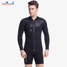Dividir wetsuit 3mm neoprene jaqueta de mergulho dos homens e 1.5mm calções de mergulho terno natação surf caça submarina rashguard wetsuit(China)