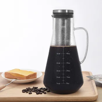 Large Capacity Coffee Pot Stainless Steel Flter Screen High Borosilicate Glass Cold Extract Ice Brewed Coffee Pots with Filter
Large Capacity Coffee Pot Stainless Steel Flter Screen High Borosilicate Glass Cold Extract Ice Brewed Coffee Pots with Filter