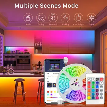 LED 5050 RGB Light Strip Suit Smart Remote Control Colorful Light Strip christmas decorations гирлянда светодиодная шары для пр
LED 5050 RGB Light Strip Suit Smart Remote Control Colorful Light Strip christmas decorations гирлянда светодиодная шары для пр