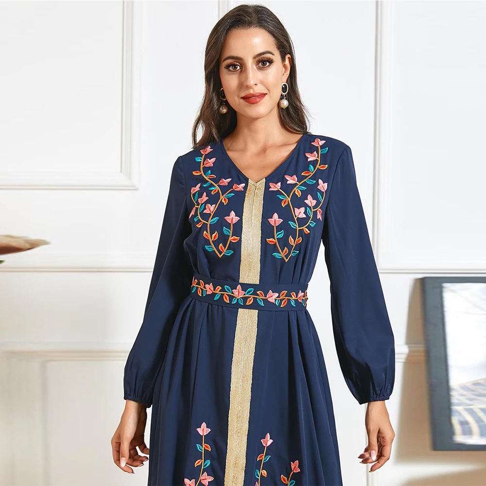 H0adf91ff5e8c46eea3f326982d40b65fO Beautiful Floral Embroidery Abaya H0adf91ff5e8c46eea3f326982d40b65fO