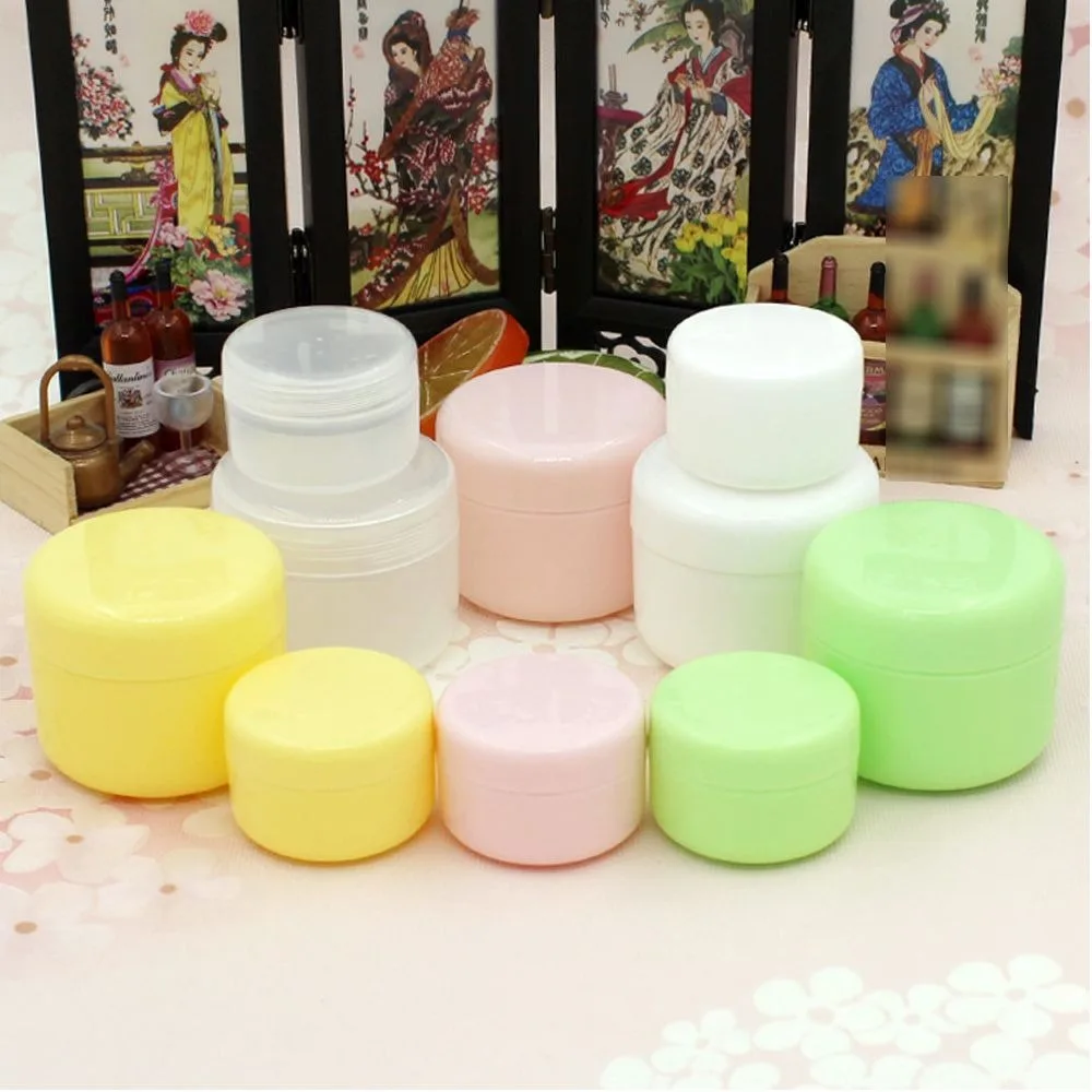 

10g 20g 30g 50g 100g 150g Plastic Empty Makeup Jar Pot Refillable Sample bottles Travel Face Cream Lotion Cosmetic Container