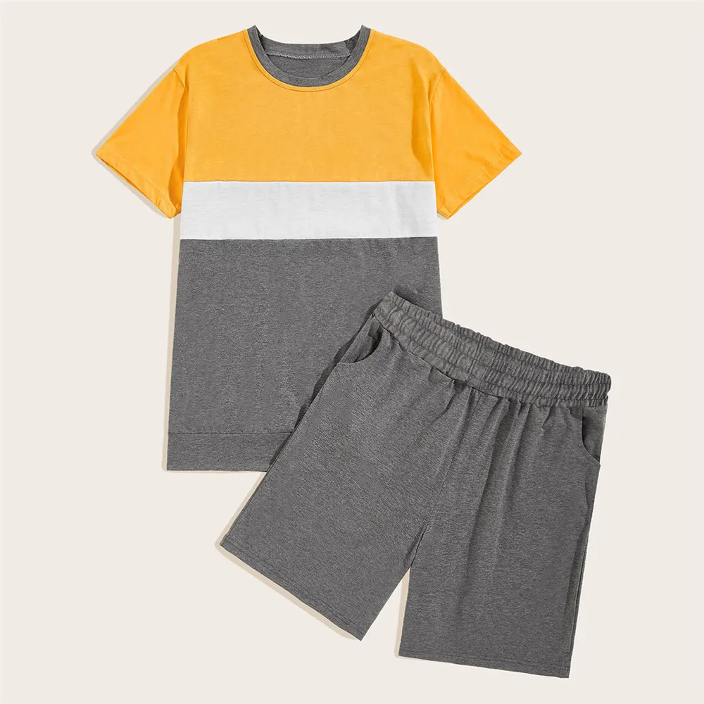 2019 Summer New Style Men Loose-Fit Versatile Short Sleeve T-shirt Two-Piece Set-Style Two Sorts Color Leisure Suit
2019 Summer New Style Men Loose-Fit Versatile Short Sleeve T-shirt Two-Piece Set-Style Two Sorts Color Leisure Suit
