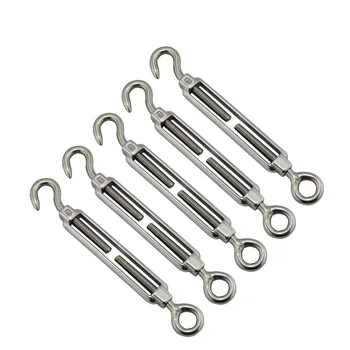 5PCS 304 Stainless Steel Hook Turnbuckles M5 M6 M8 M10 Heavy Duty Hook And Eye Turnbuckle For Shade Sail
5PCS 304 Stainless Steel Hook Turnbuckles M5 M6 M8 M10 Heavy Duty Hook And Eye Turnbuckle For Shade Sail