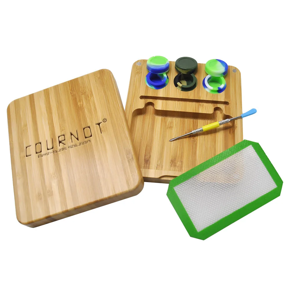 Cournot Bamboo Rosin Storage Set -3 Oil Wax Jar +1 Stainless Steel Spoon +1 Silicone Baking Mat +1 Bamboo Magnet Rolling Tray
Cournot Bamboo Rosin Storage Set -3 Oil Wax Jar +1 Stainless Steel Spoon +1 Silicone Baking Mat +1 Bamboo Magnet Rolling Tray
