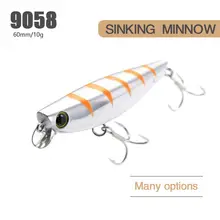 60MM/10G Sinking Stream Bait Crankbaits Pesca Issen Fish Hooks Minnow Lures Long Casting Lure Minnow Baits
60MM/10G Sinking Stream Bait Crankbaits Pesca Issen Fish Hooks Minnow Lures Long Casting Lure Minnow Baits