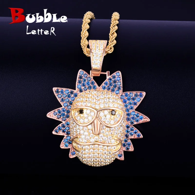 Men's Cartoon Character Face Pendant Rose Gold Tone Iced Out Necklace Chain Bling Cubic Zircon personality Hip hop Rock Jewelry
Men's Cartoon Character Face Pendant Rose Gold Tone Iced Out Necklace Chain Bling Cubic Zircon personality Hip hop Rock Jewelry