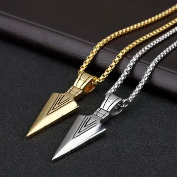 Women Men Necklace Stainless Steel Spearhead Arrowhead Pendant Necklaces Chocker Jewelry H9 
Women Men Necklace Stainless Steel Spearhead Arrowhead Pendant Necklaces Chocker Jewelry H9