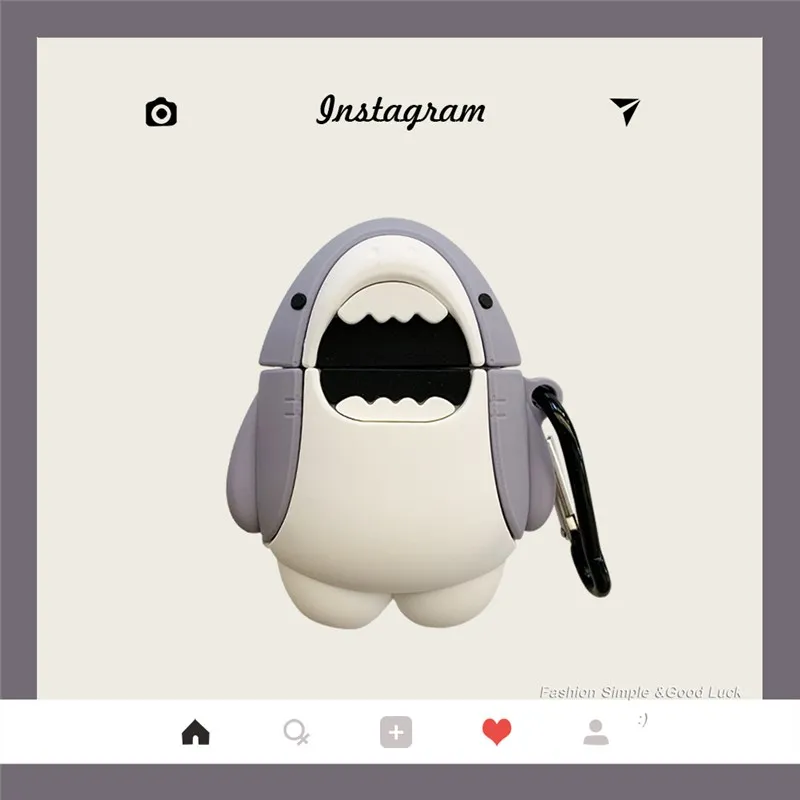 Cute 3D Shark Funny Cartoon Earphone Case For Airpods 1 2 3 Pro Shockproof Silicone Charging Wireless Bluetooth Headphones Cover
Cute 3D Shark Funny Cartoon Earphone Case For Airpods 1 2 3 Pro Shockproof Silicone Charging Wireless Bluetooth Headphones Cover