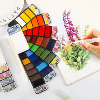 18/25/33/42 Superior Solid Watercolor Paint Set With Brush Pen Foldable Travel Water Color Pigment For Draw Art Supplies 03112
18/25/33/42 Superior Solid Watercolor Paint Set With Brush Pen Foldable Travel Water Color Pigment For Draw Art Supplies 03112