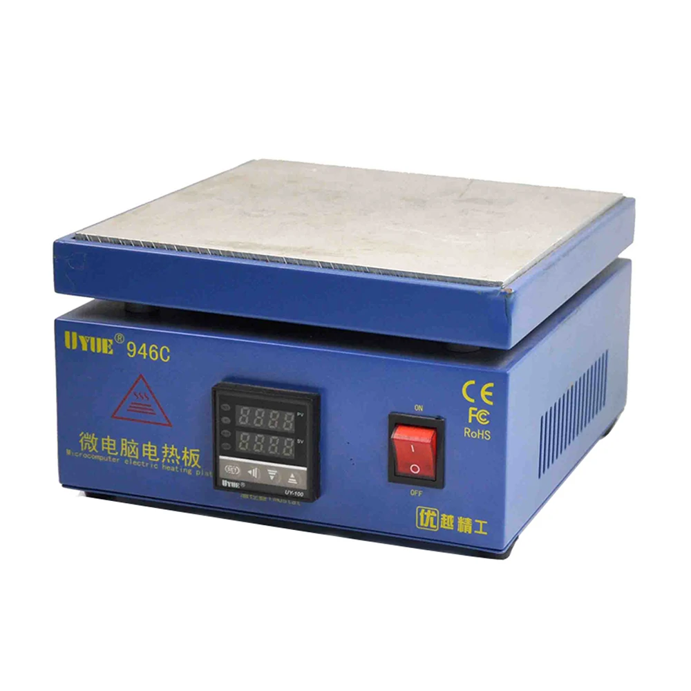 UYUE 946C Hot Plate Preheat LCD Digital Preheating Station for PCB SMD heating touch screen separate micro-computer control
UYUE 946C Hot Plate Preheat LCD Digital Preheating Station for PCB SMD heating touch screen separate micro-computer control