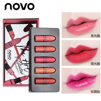 2020 NOVO Matte Lipstick Set 5 Colors Velvet Lipstick Moisturizer Natrual Nude Mini Batom Waterproof Lip Stick Makeup Gifts
2020 NOVO Matte Lipstick Set 5 Colors Velvet Lipstick Moisturizer Natrual Nude Mini Batom Waterproof Lip Stick Makeup Gifts